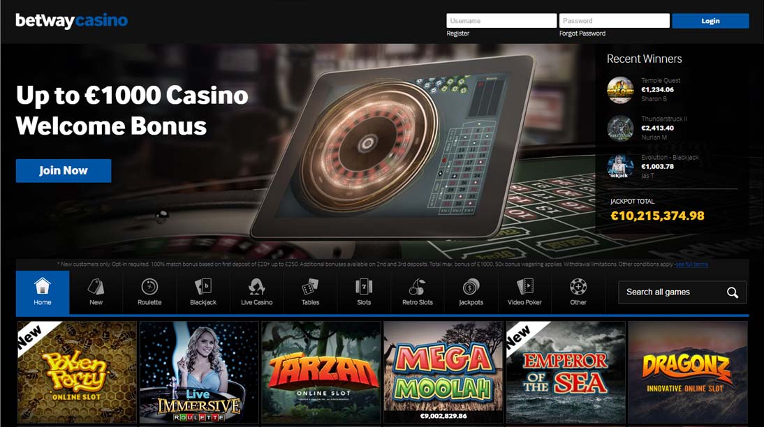 Betway Casino Capture d'écran